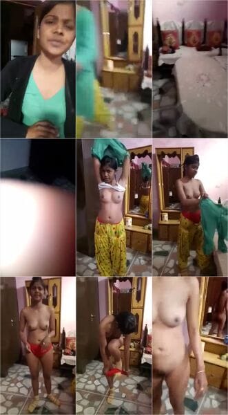 Desi Girl Dress Changing With Audio Video