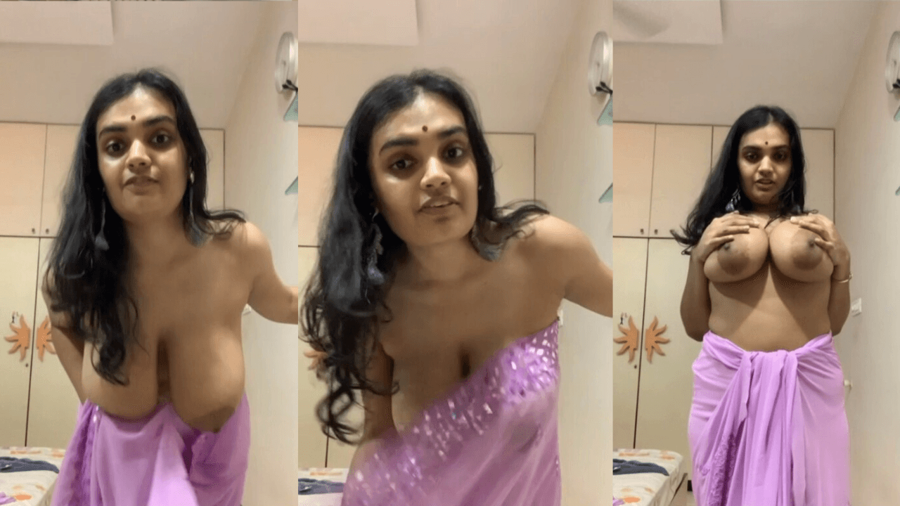 Desi horny milf undressing her saree