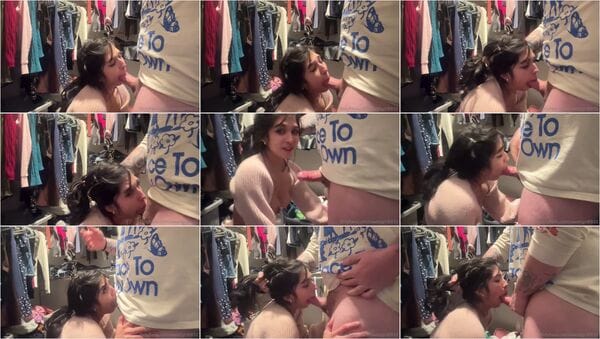 Reina Rae Cloth Store Blowjob